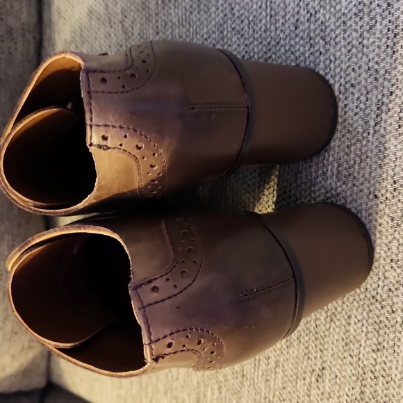 Kork Withrow Leather Wingtip stack-heeled shoes Sz 7 - Picture 5 of 11